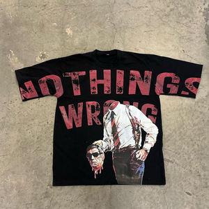 Streetwear personnalisé Boxy T-shirts vierges O Neck Heavyweight Cotton DTG Graphic Printed French Terry Tees for Mens Fashion - Product Image 6