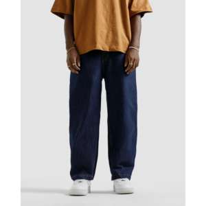 กางเกงยีนส์ทรงตรงสไตล์วินเทจ Y2K แบบ Stonewashed ตกแต่งด้วยลายปะติดปะต่อสไตล์ฮิปฮอป ปักลาย ดีไซน์แบบ Multi-Washed ทรงหลวมสำหรับฤดูหนาว - Product Image 1