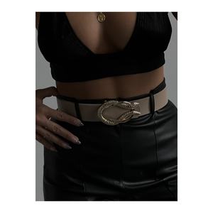 Ceinture pour femme avec boucle serpent, ceinture pour pantalon, ceinture pour veste, ceinture pour robe, ceinture pour chemise - BEIGE - Product Image 2