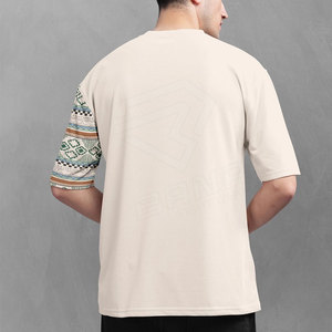 Camiseta de Algodón y Fibra de Bambú de Primera Calidad para Hombre, Verano, Holgada, Gruesa, Tallas Grandes, Transpirable, Personalizable, ODM - Product Image 3