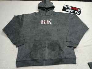 Conjunto Deportivo de Pantalones y Sudadera Extra Grandes para Hombre, Personalizado, 100% Algodón, con Cierre, Lavado Ácido, Pedrería, Chándal - Product Image 3