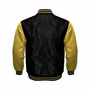 Chaqueta de bombardero de béisbol con bordado sublimado de satén para hombre, servicio OEM, tela de lona, bordado de cuello redondo para mujer - Product Image 2