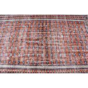 Alfombra Turca de Lana de 4.7x7.5 pies, Color Rojo y Azul Degradado - Product Image 5