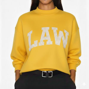 Stylish Oversized Regular Embroidered Front <b>Mock</b> <b>Neck</b> <b>Top</b> Women 100% Cotton Fleece Quick Dry Casual Autumn Wear OEM Service - Product Image 2