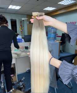 Extensions de cheveux humains vierges Remy naturels vietnamiens bruts, super double drawn, double trame, nouvelle couleur 14q/60c - Product Image 3