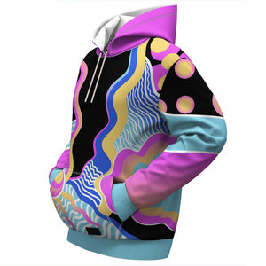 OEM personalizado hecho a la moda impreso poliéster polar pulóver canguro bolsillos tinte sublimación más tamaño calle sudaderas con capucha - Product Image 3