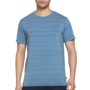 Venta en línea de camisetas cómodas de fitness para hombres poliéster tejido/algodón para adultos bajo MOQ - Product Image 1