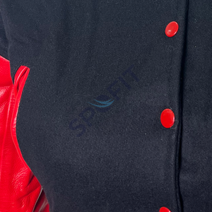 100% laine femmes Varsity Baseball veste qualité supérieure culture coupe ajustée Logo personnalisé broderie automne tricoté en gros - Product Image 4