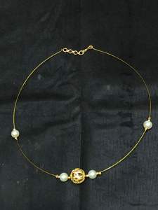 Bonito diseño, elegante conjunto de collar de cadena en tono dorado, hermoso collar, aspecto sencillo para mujer, para ropa de boda para mujer - Product Image 5