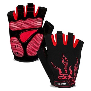 Medio dedo ciclismo antideslizante silicona impresión transpirable montaña carretera bicicleta guantes deportes con colores personalizados - Product Image 2