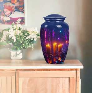 Belle urne aux chandelles pour les cendres humaines souvenir mémorial pour adulte décoratif bougie urne personnalisé conteneur souvenir - Product Image 2