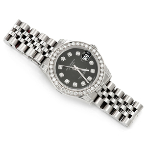 Reloj de Moda con Incrustaciones de Moissanita, Diamantes VVS de Alto Brillo, para Hombre, de Acero Inoxidable, con Esfera de Cuarzo y Cristal - Product Image 3