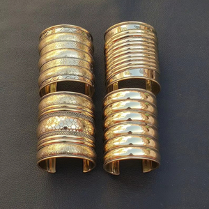 Dernier design de bracelet à manchette en laiton pur pour femmes Accessoire de mode à prix économique pour les fêtes et les cadeaux - Product Image 6