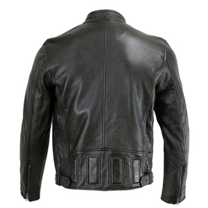 Veste en cuir pour hommes, vestes de motard noires, vêtements d'extérieur vintage en similicuir, veste légère décontractée - Product Image 2