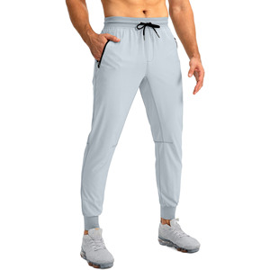 Men's 2-in-1 Zipper Pocket High <b>Elastic</b> Men's <b>Trousers</b> Sports Running Training Sweat Men's Pants Solid Pattern <b>Elastic</b> <b>Waist</b> - Product Image 2
