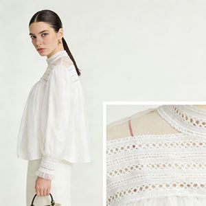 Blusa de Gasa Blanca con Mangas Abullonadas Estilo Bohemio para Mujer, Ideal para Vacaciones de Verano, en Oferta en Temu 2026 - Product Image 3