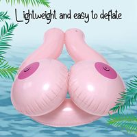 Flotteur de piscine gonflable en PVC Boobie, jouet de fête pour adultes, décoration de enterrement de vie de jeune fille, grand radeau en forme de poitrine et porte-boissons