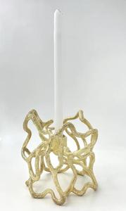 Bougeoir en métal antique Décor rustique Accent pour la maison Bougeoir conique unique pour les occasions de Noël - Product Image 6