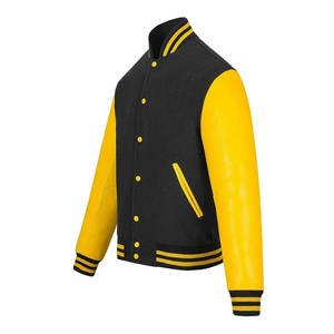 Veste universitaire en molleton d'hiver de qualité supérieure pour homme, en laine et cuir, avec logo personnalisé, nom et numéro, col montant, taille XL - Product Image 2