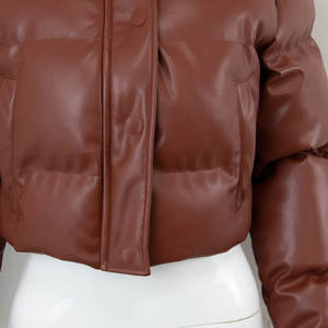 Blouson matelassé court brodé pour femme, veste pour temps froid avec personnalisation complète sur les tendances - Product Image 6