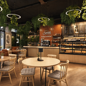 面包店咖啡厅LED展示架户外家具咖啡桌酒店家具餐厅家具酒吧餐车结账牌酒吧 - Product Image 1