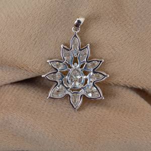 จี้เงิน925พร้อมลูกแพร์และมาร์คีส์ตัดเพชรโมอิสง่ามอัญมณีที่ไม่มีจี้โซ่และเสน่ห์ - Product Image 6