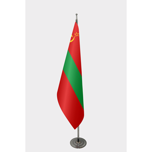 Customizable Official Transnistria Indoor Hand <b>Flag</b> 3x5ft Satin Aluminum Fiberglass <b>Pole</b> Digital Printing Multiple Materials - Product Image 1