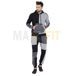MAXFIT ENTERPRISES Ensemble de survêtements de fitness à manches longues pour hommes, vêtements de sport, ensemble d'entraînement, taille élastique, bas de sport, logo personnalisé imprimé - Product Image 4