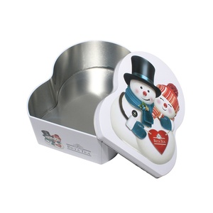 Wholesale Custom Printed Snowman Shaped Christmas Food Grade Metal Storage <b>Tin</b> Can for Tea/Biscuit Holiday Gift - Product Image 2