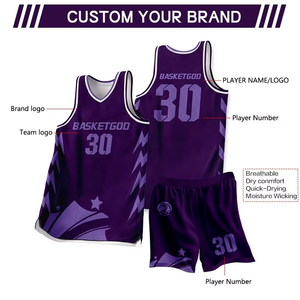 Maillot de basket-ball d'impression par transfert de chaleur vêtements de sport maillot de basket-ball conception Laker vêtements de basket-ball uniformes - Product Image 6