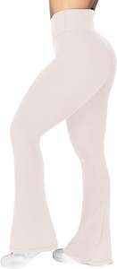 Derniers pantalons de survêtement évasés de haute qualité et respirants pour femmes à vendre Pantalons à jambes larges pour femmes avec taille élastique - Product Image 2