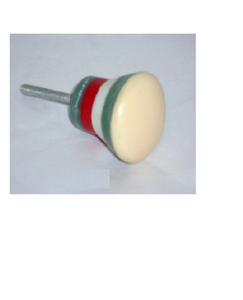 Perilla de tocador de cerámica, perilla de gabinete redonda de cerámica moderna hecha a mano india, perilla de puerta de resina - Product Image 1