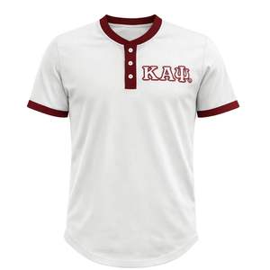 Kappa Alpha Psi Premium <b>Ivory</b> Henley <b>Shirt</b> Short Sleeve Greek Letter Top with Button Placket for Casual Collegiate Greekwear - Product Image 3