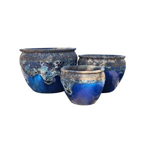 Macetas de Cerámica Grandes y Redondas Atlantis de Alta Calidad al por Mayor, Modernas y Esmaltadas, para Decoración de Jardín y Hogar, Artículos de Jardinería - Product Image 2