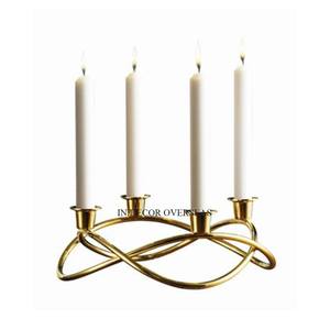 <b>Brass</b> <b>Antique</b> Finished Unique Fancy Designer High Standard Quality Metal Set Of 3 Wedding Table Centerpiece Candle Stick Holders - Product Image 6