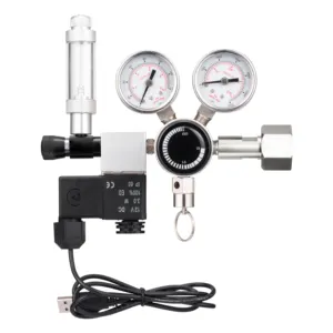 High quality high pressure gas CO2 regulator with flow meter and pressure gauge