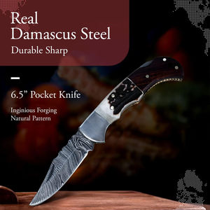 Cuchillo de cocina de hoja fija de acero damasco Premium hecho a mano mango de madera de 12 pulgadas grado industrial personalizado fabricante OEM/ODM - Product Image 6