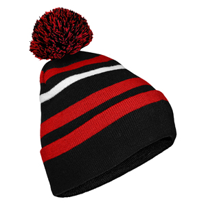 Gorro de Invierno para Mujer, Estilo Moderno, Etiqueta de Cuero, Gorro de Punto de Lana, Gorro de Esquí de Punto Acrílico con Pompón de Piel - Product Image 5