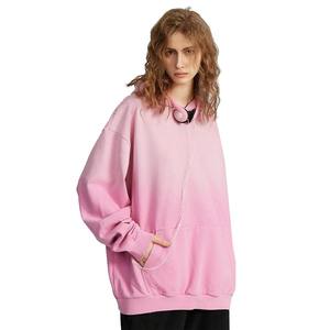 Pull à capuche avec logo personnalisé lavé à l'acide pour hommes 400 GSM poids lourd Vintage style surdimensionné hiver décontracté imprimé motif uni - Product Image 4