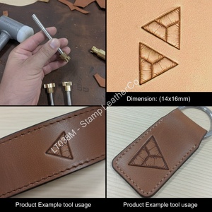 LT038M <b>Leather</b> <b>Stamp</b> Geometric 3D Cubes Design Stylish Craft Product - Product Image 1