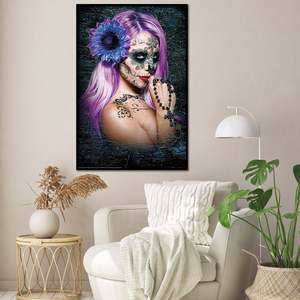 การออกแบบโปสเตอร์ "วันแห่งความตาย" สีม่วงของเดวิด เบนิโต - Product Image 4