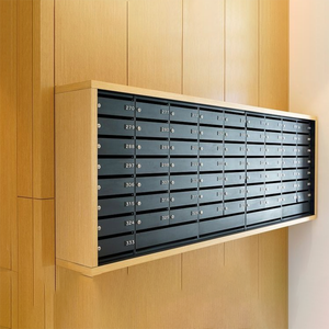 Boîte aux lettres résidentielle personnalisée verrouillable murale en acier multi-unités pour complexe d'appartements - Product Image 1