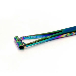 Marque personnalisée professionnelle 15.5 cm pince à couleur personnalisée Septum Instruments de perçage du nez en acier inoxydable corps brillant/mat - Product Image 4