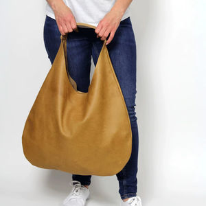 Sac fourre-tout vintage en cuir véritable pour femmes LHB-0111 sac à main besace de luxe avec sangle réglable - Product Image 1