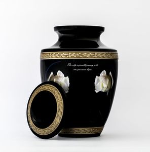 Urne funéraire de moto pour cendres humaines Urne funéraire en métal poli noir pour homme adulte Urne commémorative pour cendres humaines Urne de taille personnalisée - Product Image 3