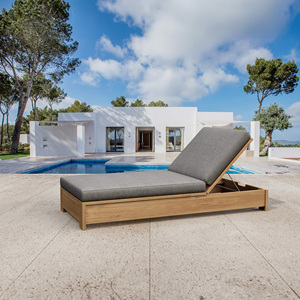 Luxury Solid Teak Wood Sun Lounger Chaise Lazy <b>Lounge</b> Chair Swimming <b>Pool</b> Beach Hotel Sun <b>Lounge</b> - Product Image 4