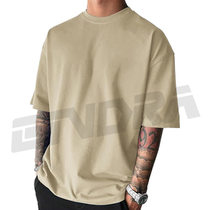 T-shirt à manches courtes et à épaules tombantes pour homme, haut décontracté à coupe ample, streetwear léger, t-shirt uni à demi-manches, design personnalisé - Product Image 1