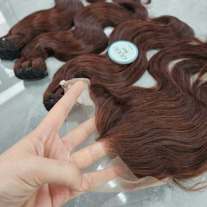 Color marrón Body Wave Super Double Virgin Paquetes de cabello humano vietnamita con cierre Paquetes de cabello virgen con cierre - Product Image 2