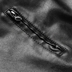 Blouson aviateur en cuir PU personnalisé, nouveau, confortable, élégant, de forme carrée, de haute qualité, coupe-vent pour hommes, logo et design personnalisés - Product Image 6