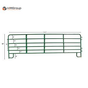 重型可移动定制钢制家畜牛马围栏、马场围栏、庭院围栏板和大门、镀锌围栏 - Product Image 1